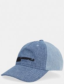 Czapka z daszkiem Karl Lagerfeld Jeans  niebieska damska B1W33053