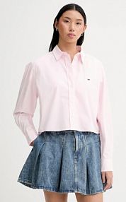 Koszula Tommy Jeans  różowa damska DW0DW22078