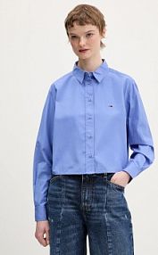 Koszula Tommy Jeans  fioletowa damska DW0DW22078