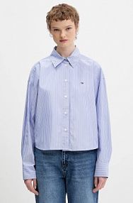 Koszula Tommy Jeans  niebieska damska DW0DW22636