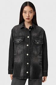 Koszula jeansowa AllSaints  czarna W094PD