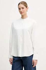 Koszula Tommy Hilfiger  beżowa damska WW0WW48654