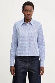 Koszula Karl Lagerfeld  niebieska damska B1W11020