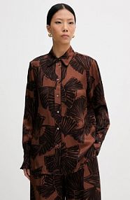 Koszula z długim rękawem Karl Lagerfeld  brązowa B1W11009