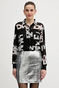 Koszula DKNY  czarna damska P4RA6FXZ