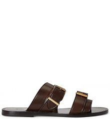 Klapki Polo Ralph Lauren  brązowe damskie 818P01589003