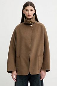 Płaszcz Tommy Hilfiger  brązowy damski WW0WW47758