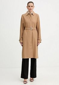 Płaszcz Karl Lagerfeld  beżowy damski B1W15007