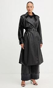 Płaszcz Karl Lagerfeld  czarny damski B1W15008