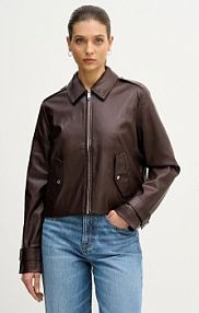 Kurtka Calvin Klein Jeans  brązowa damska LV047E501G