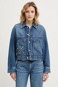 Kurtka jeansowe Calvin Klein Jeans  niebieska damska LV047E906G