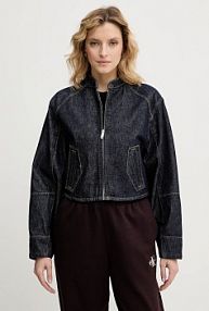 Kurtka jeansowe Calvin Klein Jeans  czarna damska LV047E731G