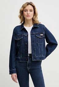 Kurtka jeansowe Calvin Klein Jeans  granatowa damska LV047E903G