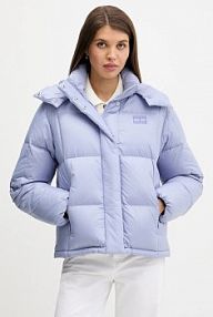 Kurtka puchowa Tommy Jeans  fioletowa damska DW0DW22040