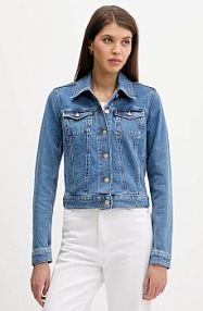 Kurtka jeansowe Tommy Jeans  niebieska damska DW0DW22489
