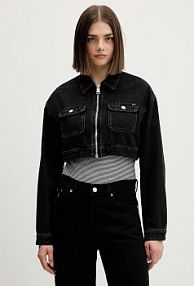 Kurtka jeansowe Tommy Jeans  czarna damska DW0DW22523