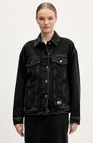 Kurtka jeansowe Tommy Jeans  czarna damska DW0DW22602