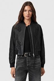 Kurtka skórzana AllSaints  czarna damska W090LD