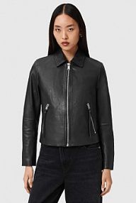 Kurtka skórzana AllSaints  czarna damska W057LD