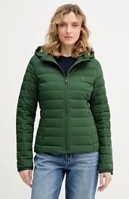Kurtka puchowa Tommy Hilfiger  zielona damska WW0WW47753