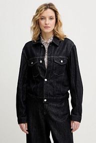 Kurtka jeansowe Tommy Hilfiger  granatowa damska WW0WW49523