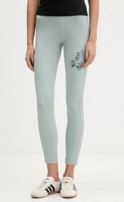 Legginsy Adidas  turkusowe damskie KF0041