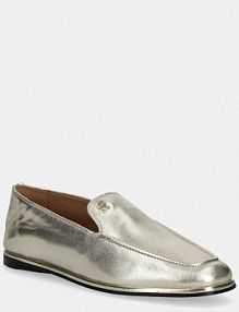 Mokasyny Tommy Hilfiger  złote damskie FW0FW08958