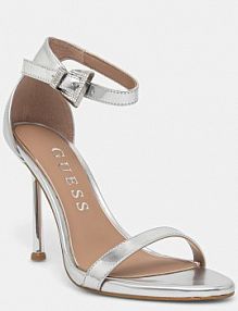 Sandały na obcasie Guess  srebrne FLPINS.LEL03.
