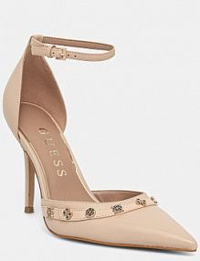 Sandały na obcasie Guess  beżowe FLPNAA.LEA08.