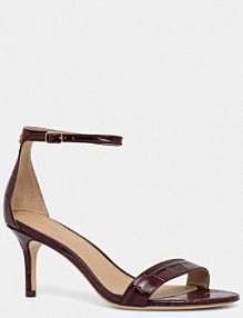 Sandały na obcasie Lauren Ralph Lauren  czerwone 802P04399001.