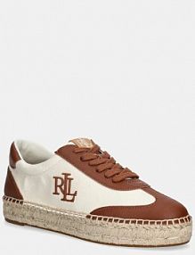 Sneakersy Lauren Ralph Lauren  brązowe damskie 802P04428003.