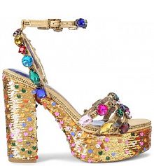 Sandały na obcasie Kurt Geiger London  złote 5383266779