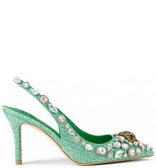 Sandały na obcasie Kurt Geiger London  zielone 5385873609
