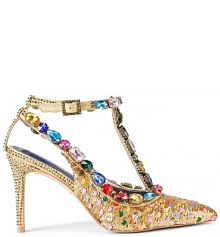 Sandały na obcasie Kurt Geiger London  złote 5385766779