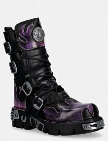 Botki New Rock  fioletowe damskie M.591.C41