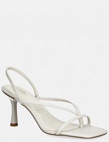 Sandały na obcasie ALDO  białe 14016603