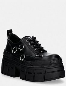 Półbuty sznurowane Buffalo  czarne damskie 1622647