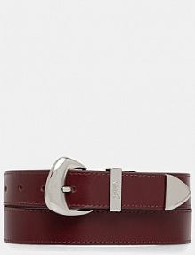 Pasek Tommy Jeans  bordowy damski AW0AW18100