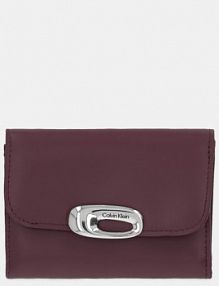 Portfel Calvin Klein  bordowy damski LV04F1116G