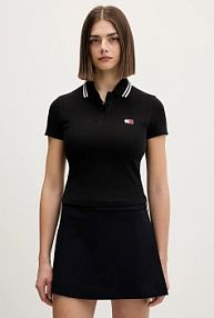 Koszulka polo Tommy Jeans  czarna damska DW0DW21932