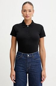 Koszulka polo Karl Lagerfeld  czarna damska B1W17035