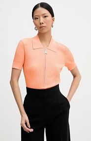 Koszulka polo PATRIZIA PEPE  pomarańczowa damska 8K0388.K300