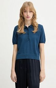 Koszulka polo PATRIZIA PEPE  niebieska damska 8K0408.K027