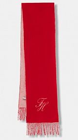 Szalik Tommy Hilfiger  czerwony damski AW0AW18222