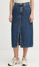 Spódnica jeansowa Tommy Hilfiger  granatowa WW0WW47729