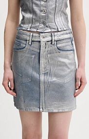 Spódnica jeansowa Karl Lagerfeld Jeans  srebrna B1W12018