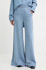 Spodnie eleganckie pinko  niebieskie damskie 106636.A33C