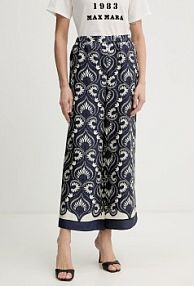 Spodnie eleganckie Weekend Max Mara  granatowe damskie 2615131011600