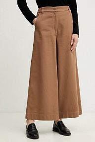 Spodnie eleganckie Weekend Max Mara  brązowe damskie 2615131121600