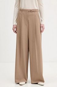 Spodnie eleganckie HUGO  beżowe damskie 50554020